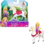 Disney Princess Toys, Rapunzel Posable Small Doll and Maximus Horse Inspired by the Disney Movie Tangled, Gifts for Kids, HLW84