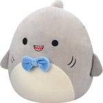 Squishmallows Gordon The Grey Shark with Blue Bowtie