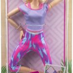 Barbie Made To Move Doll With 22 Flexible Joints & Long Blonde Ponytail Wearing Athleisure-Wear For Kids 3 To 7 Years Old
