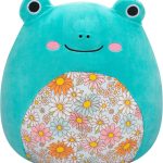 Squishmallows Robert The Aqua Frog with Floral Belly