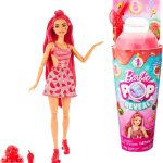 Barbie Pop Reveal Fruit Series Watermelon Crush Doll, 8 Surprises Include Pet, Slime, Scent & Color Change