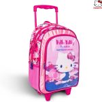 Hello Kitty 16 Inch Kids 3-in-1 Trolley School Bag Set - Ergonomic Backpack, Insulated Lunch Bag & Pencil Case,Lightweight, Durable, Students 6+ - Perfect for Travel & School,For Girls