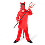 Red Devil Kids Halloween Cosplay Dress-Up Roleplay Spooky Theme Party Trick or Treat Costume with Headband, Large 7-8 Years 84539L