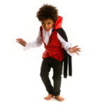 Trick or Treat Vampire/Dracula Cape and Waistcoat Spooky Theme Party Halloween Child Costumes, 3-4 Years