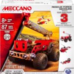 MECCANO, 3 Model Set - Rescue with 87 Parts and 2 Real Tools Kids STEM Construction Education Toy
