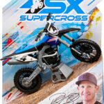 Supercross, Authentic Ricky Carmichael 1:10 Scale Collector Die-Cast Motorcycle Replica with Display Stand