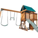Mount Peak - Logan Swing Set & Playhouse with balcony
