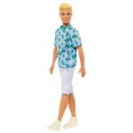 Barbie Fashionistas Ken Fashion Doll with Blonde Hair, Blue Cactus Tee, White Shorts and Sneakers