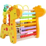 Wooden Giraffe Multi-Functional Abacus Activity Toy