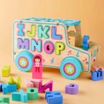 English Alphabet Educational Wooden Car Toy - Play and Dream