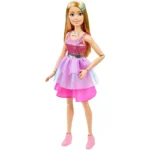 Barbie Large Fashion Doll 28 Inches Tall, Blond Hair and Shimmery Pink Dress-Caucasian