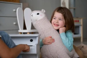 Playing with Soft Toy