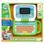 2 in 1 LeapTop Touch Laptop, Green, Learning Tablet for Kids with 10 Modes of Play