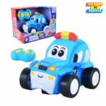 Police Plush R/C Car for Kids – Soft, Washable, DIY Block Compatible – 2.4GHz RC