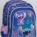 Disney Stitch 14" Backpack with 2 Compartments & 2 Side Pockets – Purple