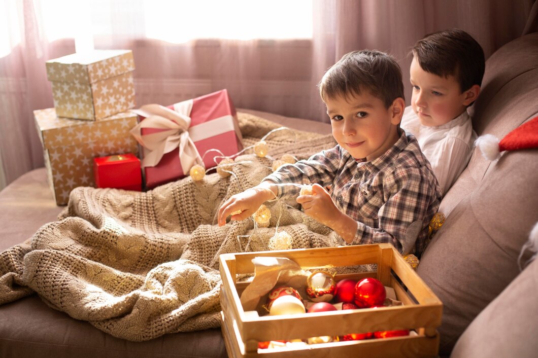 Adorable Little Brothers Spending Time Together Christmas | Play and Dream Toys UAE