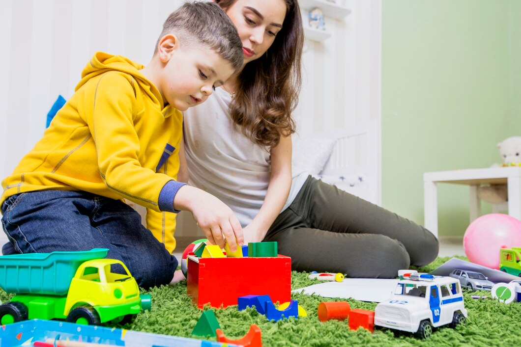 Boy Playing Toys With Woman | Play and Dream Toys UAE