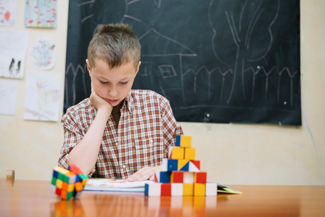 Boy With Puzzles Reading | Play and Dream Toys UAE