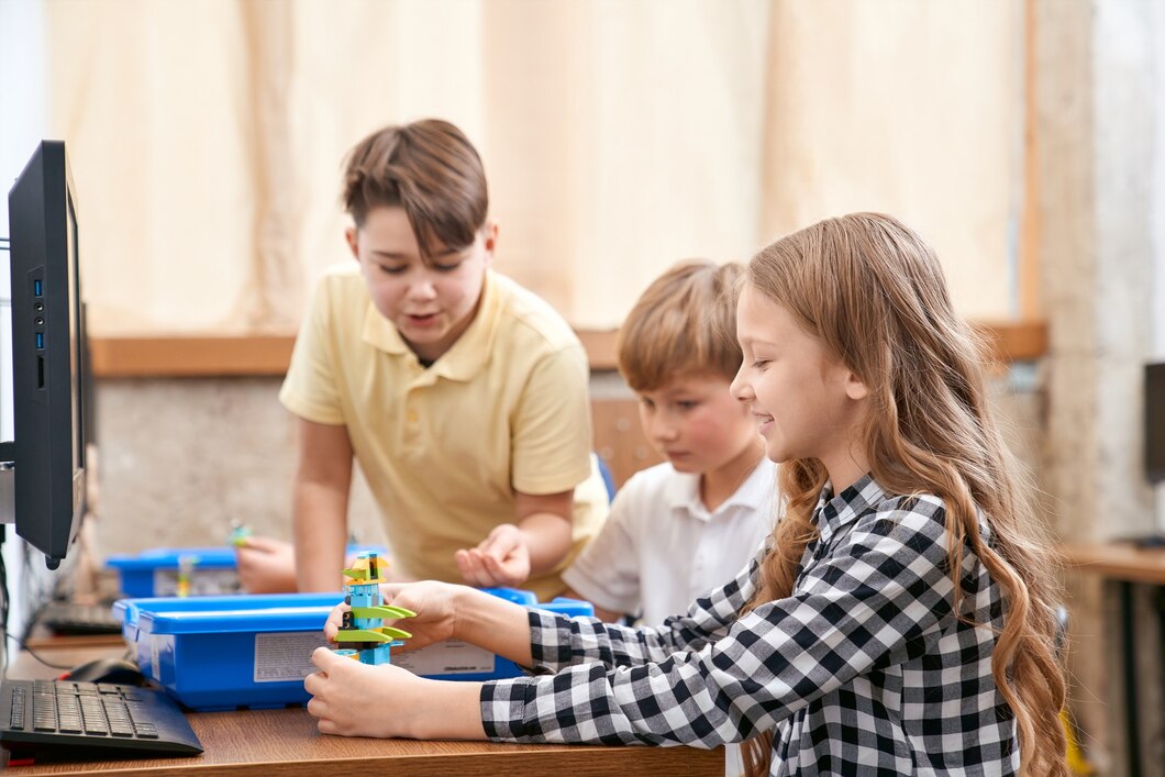 Children Using Building Kit | Play and Dream Toys UAE
