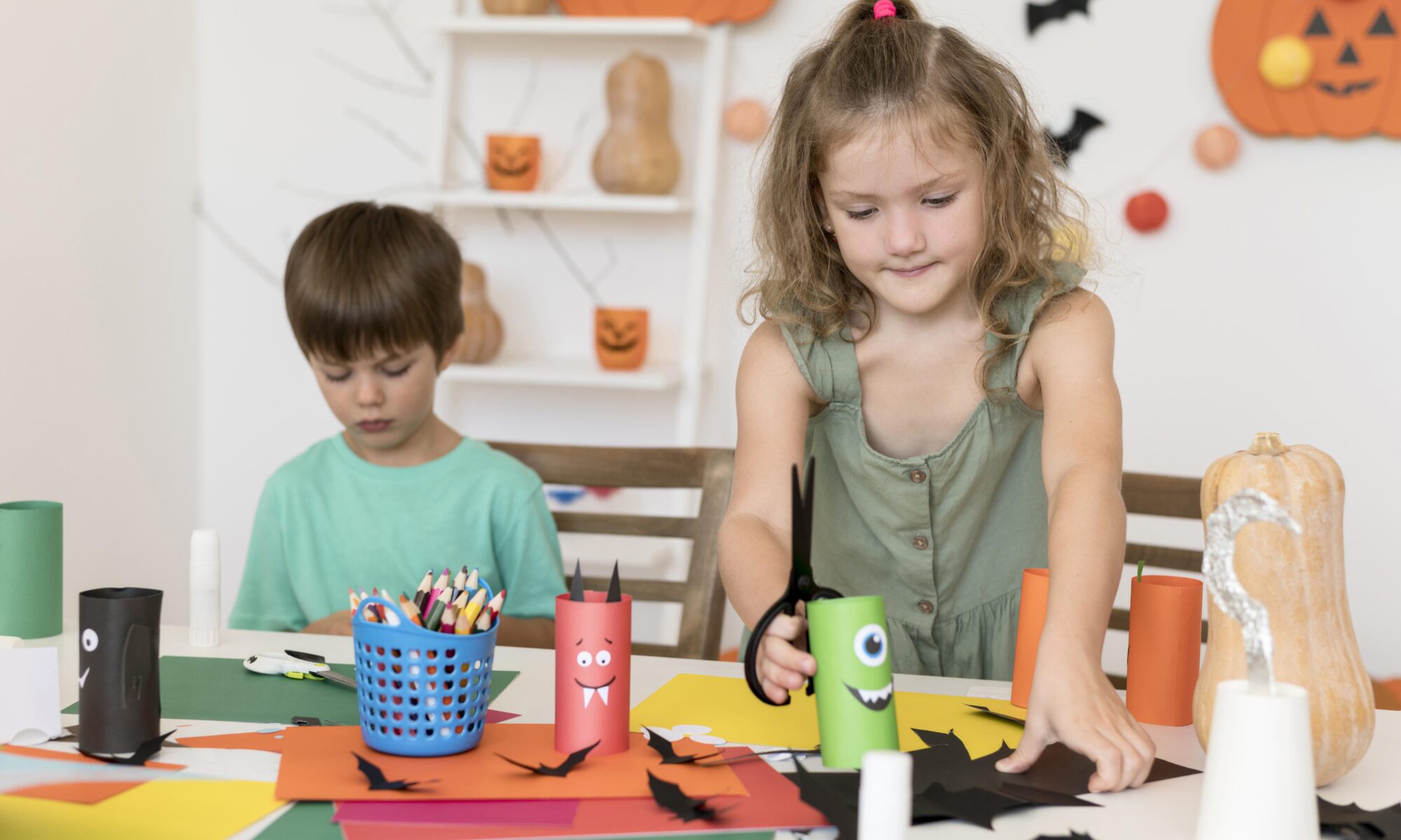 Front View Kids With Halloween Conceptt | Play and Dream Toys UAE