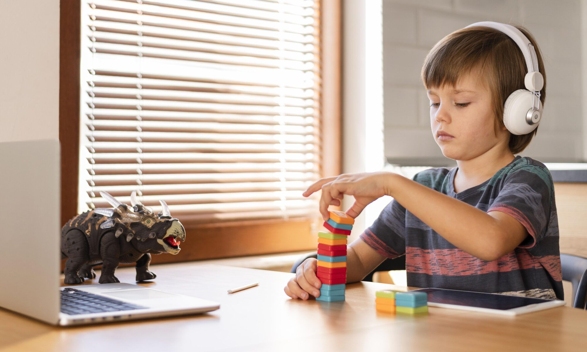 Little Online Student Playing With Toys | Play and Dream Toys UAE