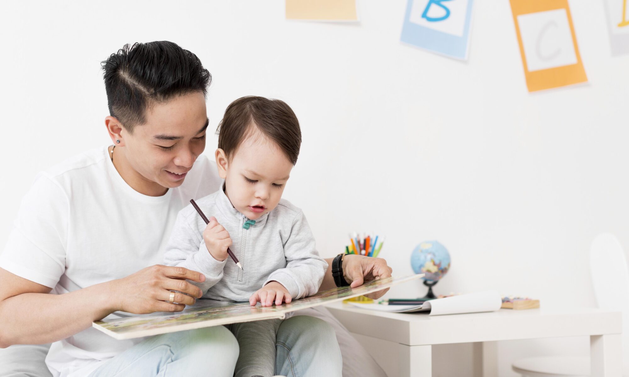 Man Drawing With Child Home | Play and Dream Toys UAE