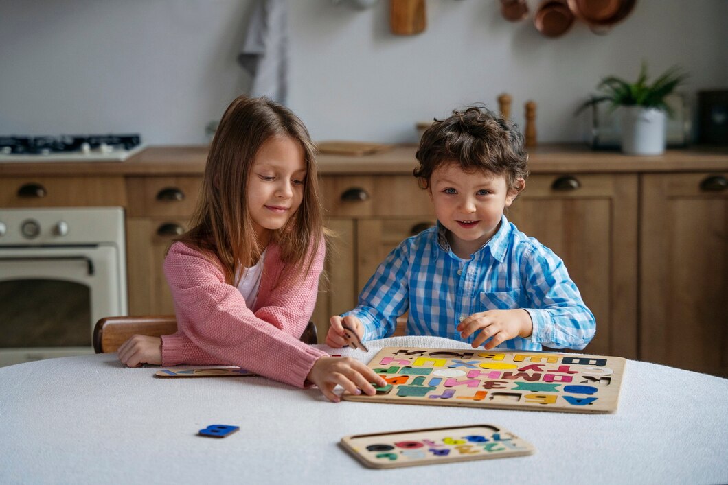 Medium Shot Kids Playing Memory Game | Play and Dream Toys UAE