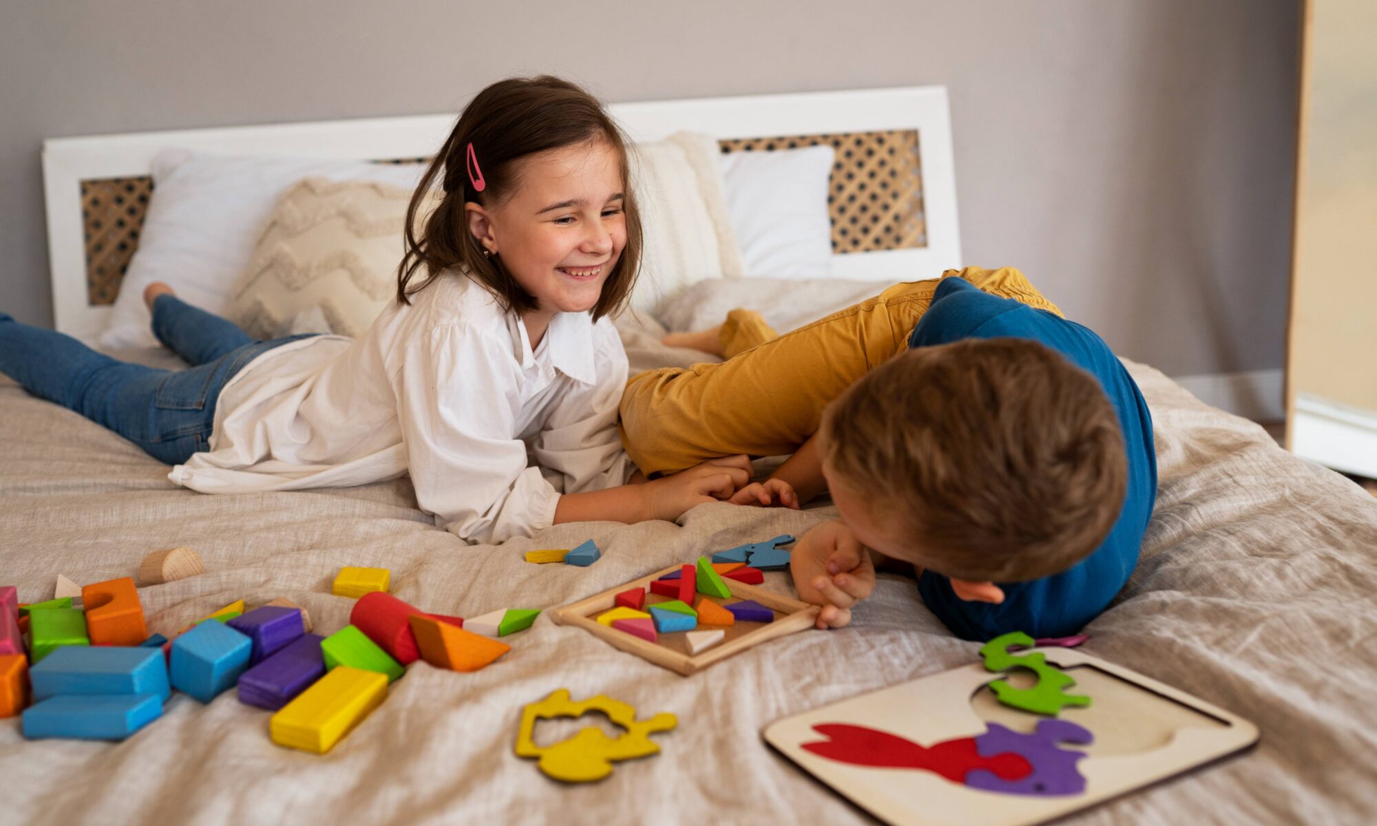 Siblings Playing With Brain Teaser Toys | Play and Dream Toys UAE