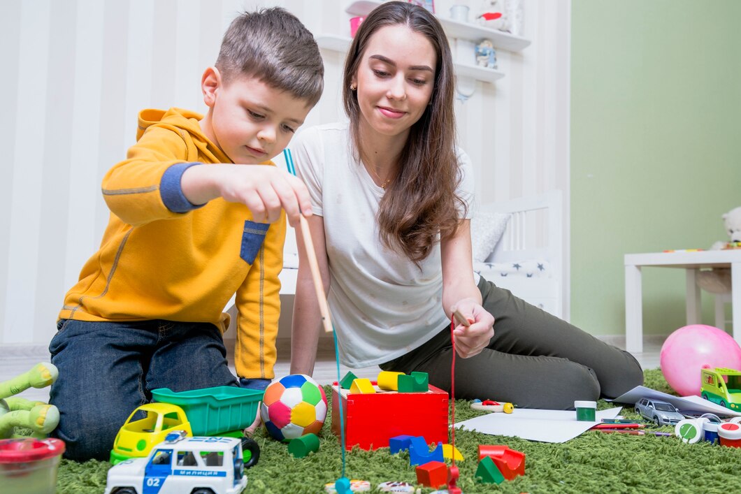 Young Mother Playing With Son | Play and Dream Toys UAE