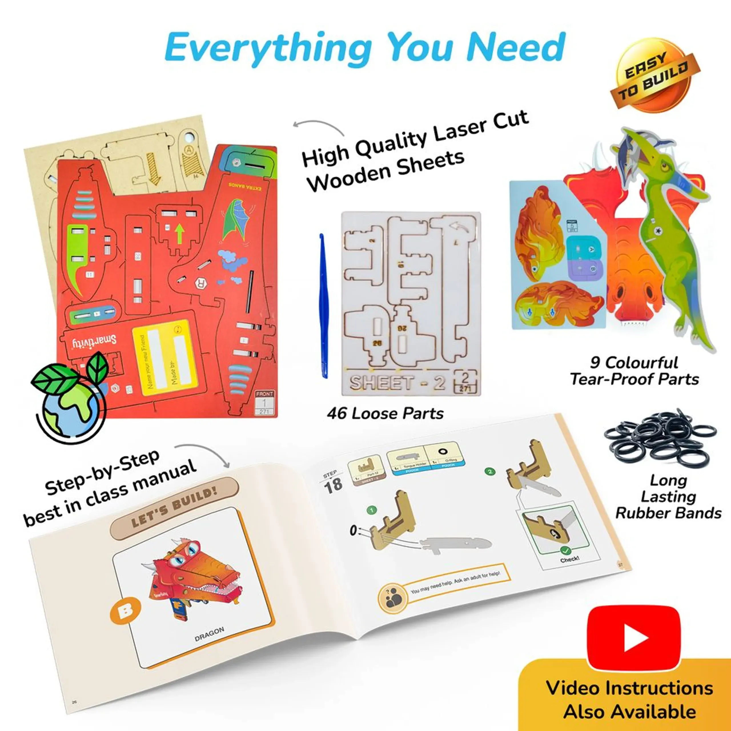 Imgi Smartivity Mech Beasts DIY STEM Toy Kit Multicolor | Play and Dream Toys UAE