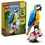 LEGO® Creator 3-in-1 Exotic Parrot 31136 Building Set – Animal Toy (Parrot, Fish & Frog) for Kids 7+
