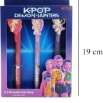 K-Pop Demon Hunters Erasable Gel Pen 3-Pack – Official Gel Ink Pen Set by Pyramid International