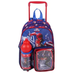 Imgi Marvel In Rolling Backpack With Water Bottle And Lunch Box Spider Man | Play and Dream Toys UAE