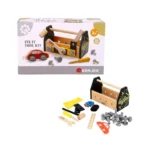 Babycare Cat-Themed Wooden Toy Toolbox Set