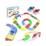 PicassoTiles 30-Piece Magnetic Race Track Building Block Set